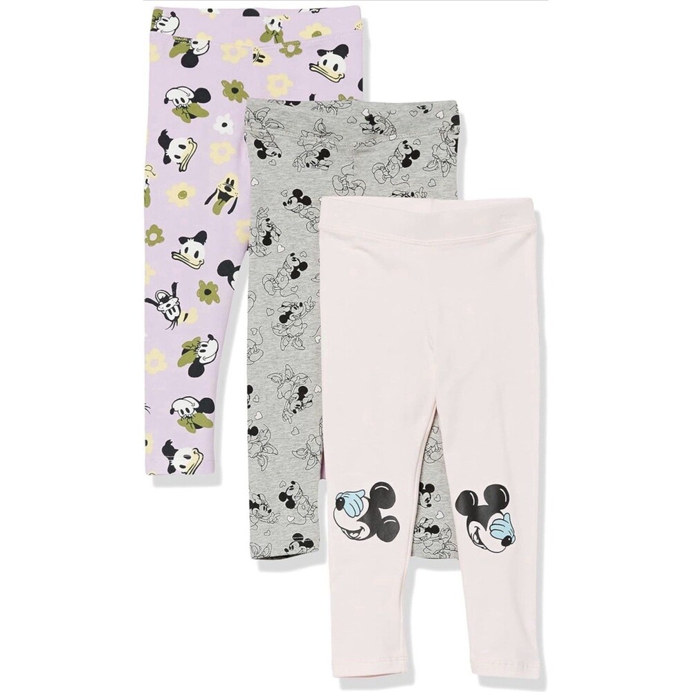 NWT Amazon Essentials Disney Minnie & Friends Girls Leggings Size S (6-7)